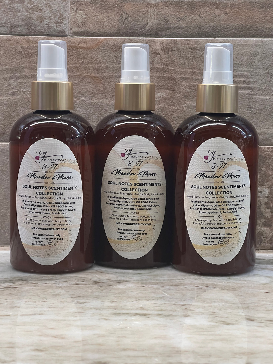 Soul Notes Scentiments Mist – Flowers for Elaine, Meadow Muse, Santal No. 1004, Velvet Rouge