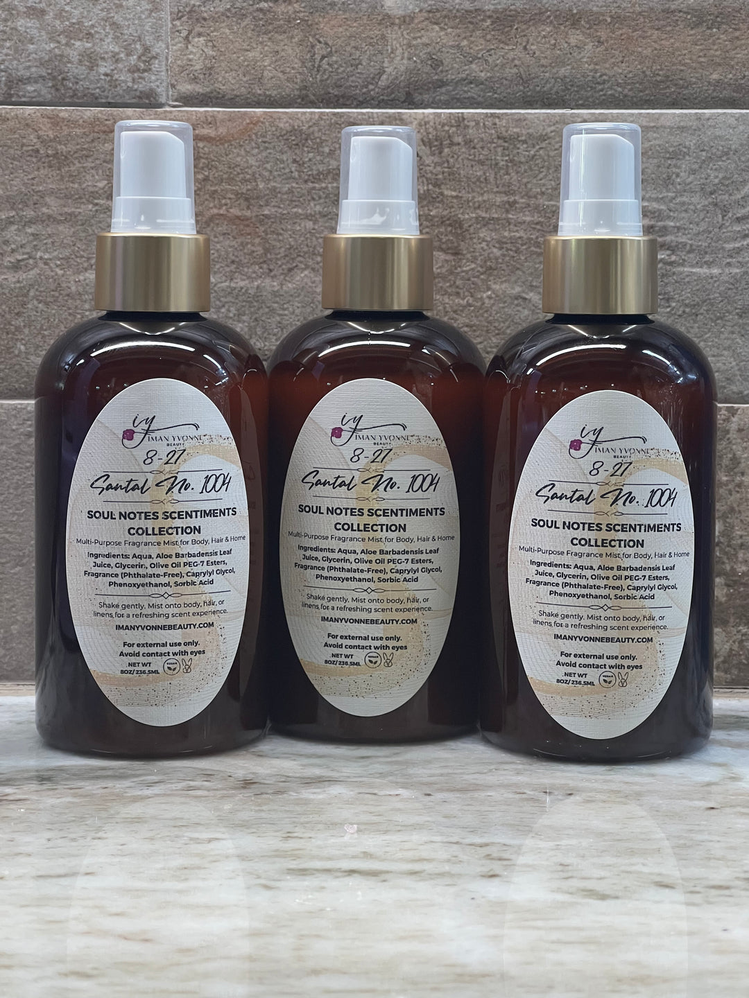 Soul Notes Scentiments Mist – Flowers for Elaine, Meadow Muse, Santal No. 1004, Velvet Rouge