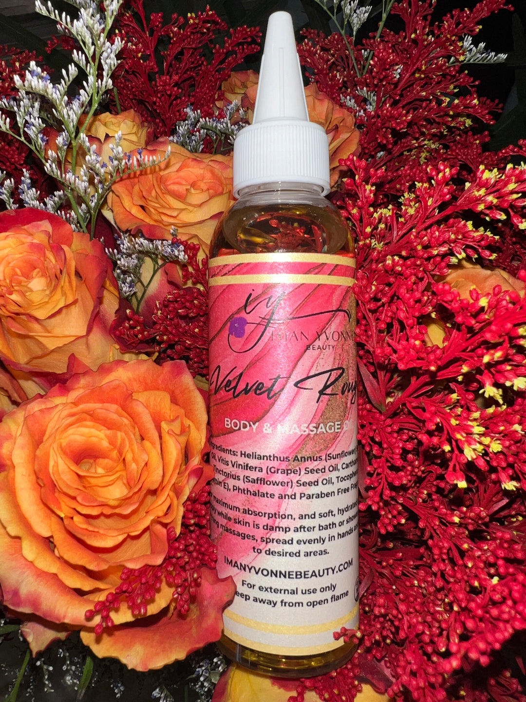 Velvet Rouge Body & Massage Oil (our version of Baccarat Rouge 540)