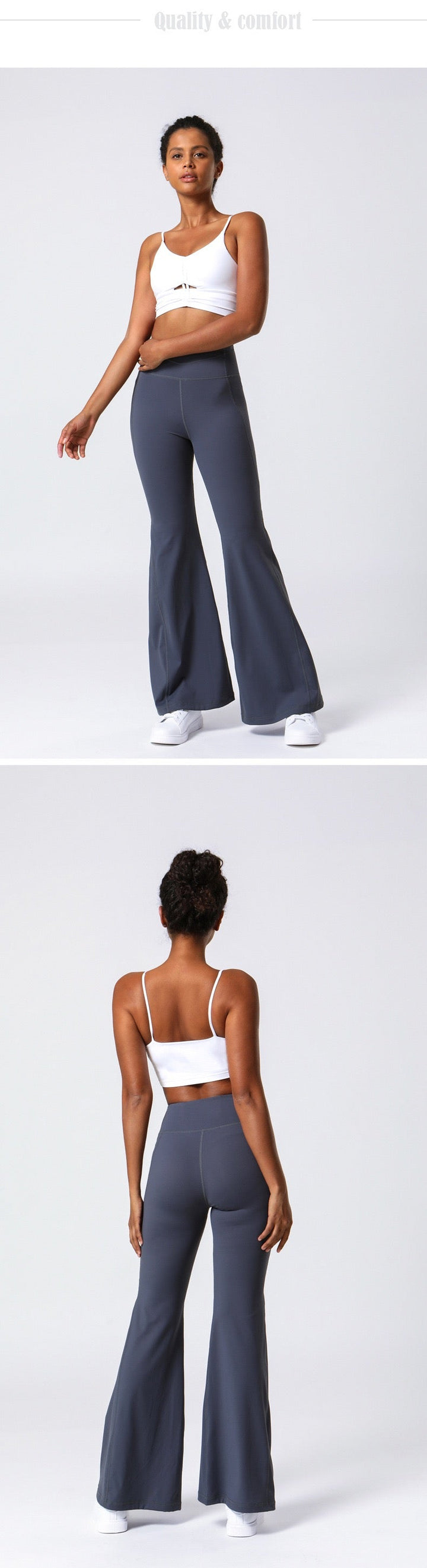 E2G Wide Legged Grey Pants