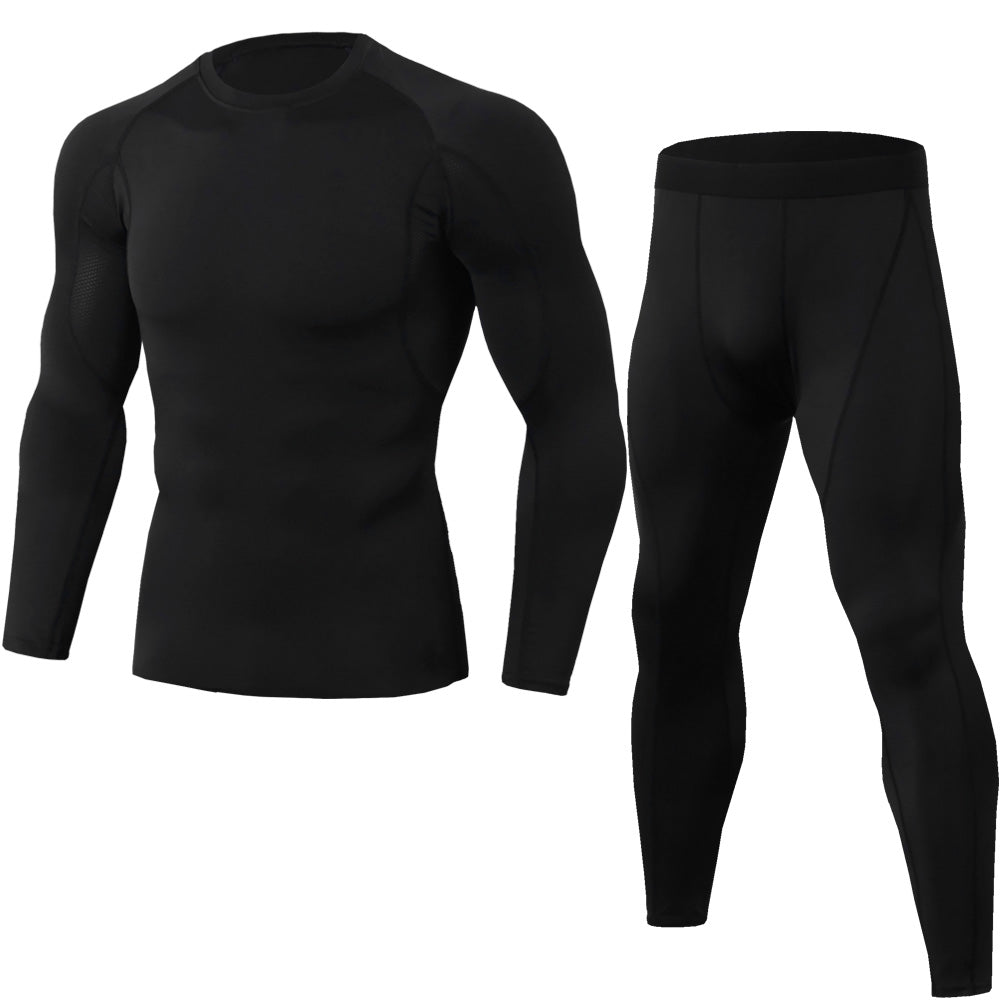 E2G Men's Compression 2-Piece Set-Grey
