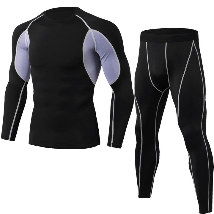 E2G Men's Compression 2-Piece Set-Grey