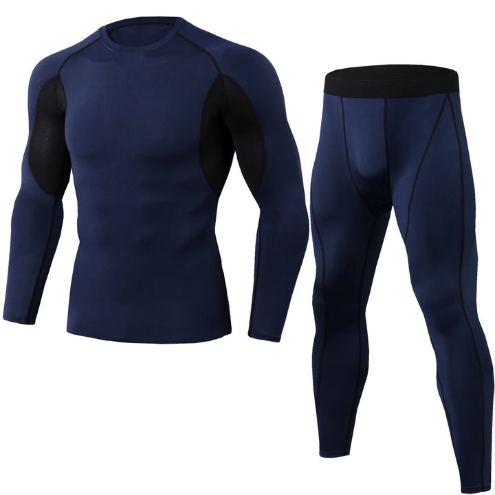 E2G Men's Compression 2-Piece Set-Grey